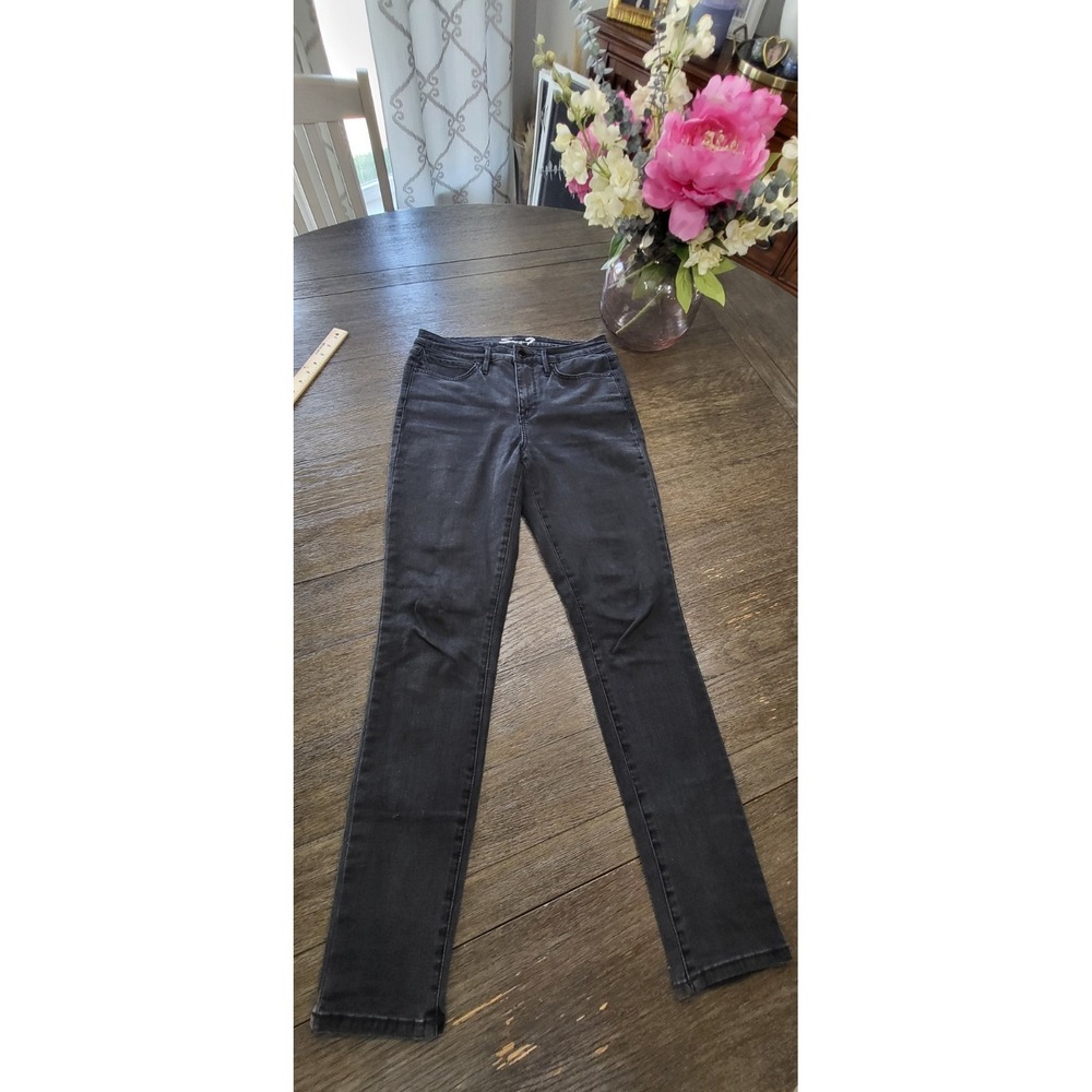 Seven7 Jeans Womens 6 Black Mid Rise Skinny Super Stretch Soft Denim Pants - Picture 10 of 10